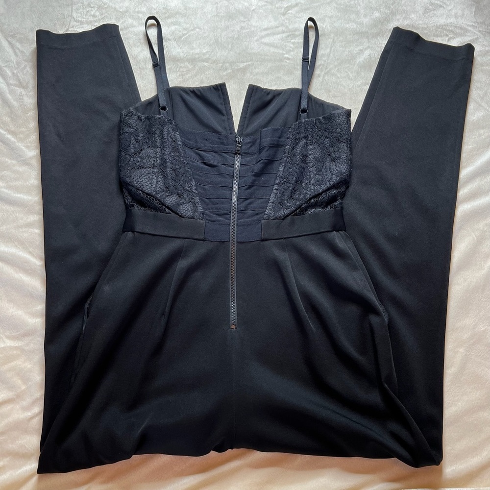 Alice + Olivia Sz 4 Black Lace Jumpsuit NWT - Picture 6 of 12